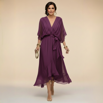 Vivienne | Elegant V-Neck Dress