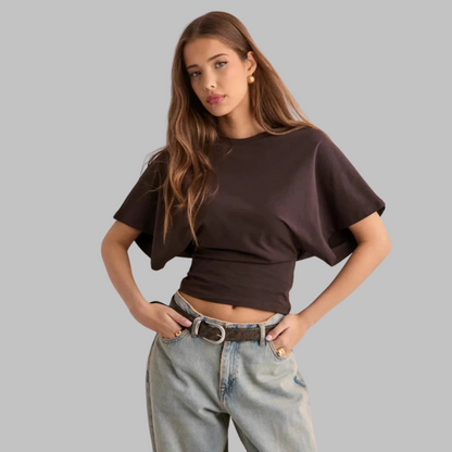 RAZI | Casual Fitted Half Sleeve Round Neck Top