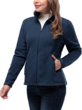 33, 0.0cm Dames Sport Fleece Jas, Volledige Ritssluiting Warme Zachte Polar Lange Mouw Fitness Lichtgewicht Jas met Zakken voor Winter Klassieke Pasvorm Jas