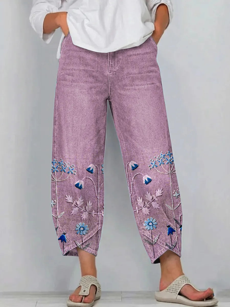 Aven – Elegant Embroidered Trousers