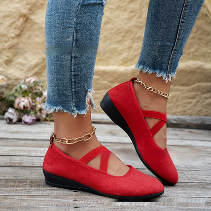Odette | Closed Wedge-Heeled Ballet Flats