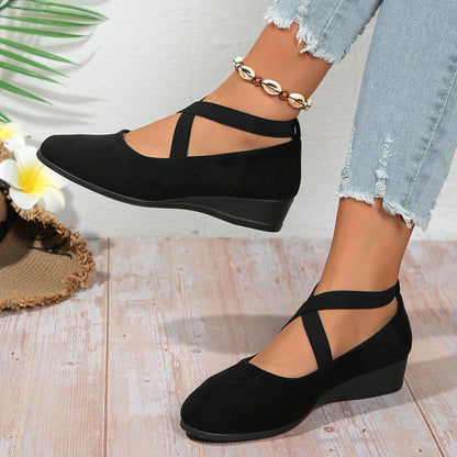 Odette | Closed Wedge-Heeled Ballet Flats