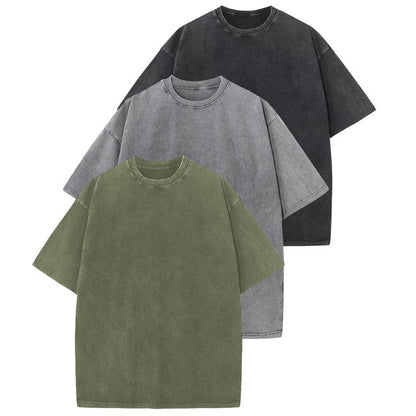 HOLLIE | Casual Crew Neck Loose Fit T-Shirt (3-Pack)
