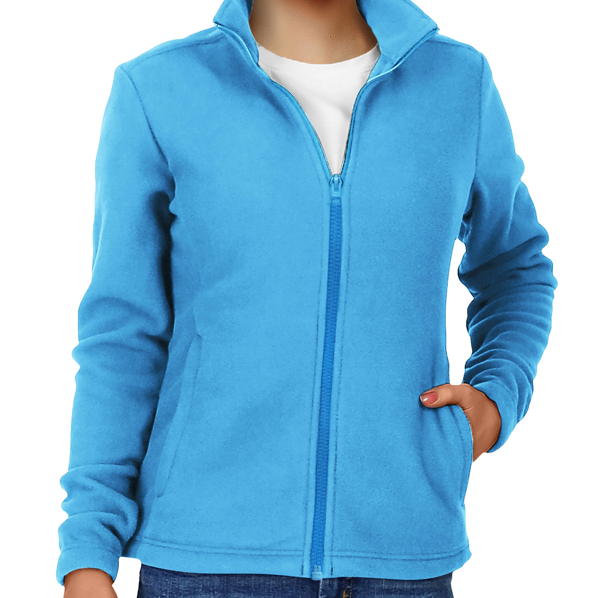33, 0.0cm Dames Sport Fleece Jas, Volledige Ritssluiting Warme Zachte Polar Lange Mouw Fitness Lichtgewicht Jas met Zakken voor Winter Klassieke Pasvorm Jas