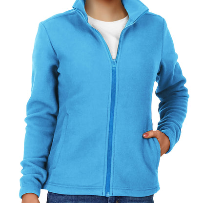 33, 0.0cm Dames Sport Fleece Jas, Volledige Ritssluiting Warme Zachte Polar Lange Mouw Fitness Lichtgewicht Jas met Zakken voor Winter Klassieke Pasvorm Jas