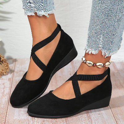 Odette | Closed Wedge-Heeled Ballet Flats