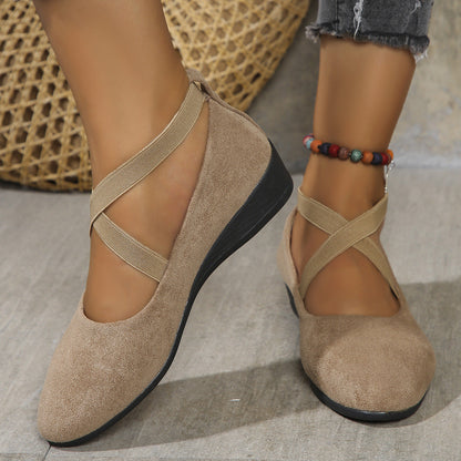 Odette | Closed Wedge-Heeled Ballet Flats