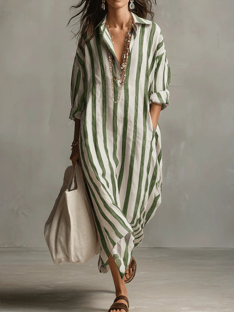 Hazel | Striped Maxi Dress