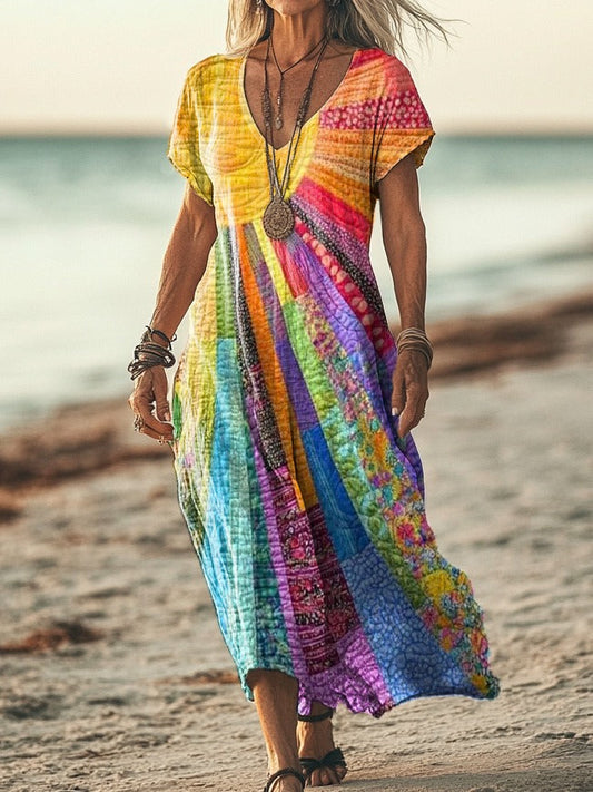 Ellaire - Bohemian Sun Design Dress