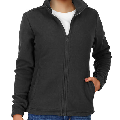 33, 0.0cm Dames Sport Fleece Jas, Volledige Ritssluiting Warme Zachte Polar Lange Mouw Fitness Lichtgewicht Jas met Zakken voor Winter Klassieke Pasvorm Jas