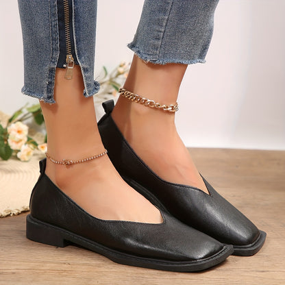 Lavinia™ | Sculpted Square-Toe Flats
