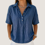 Helena™ | Elegant Linen Lightweight Blouse
