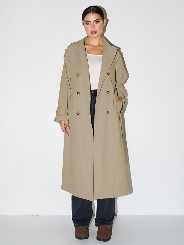 SOLANA | Elegant Double Breasted Winter Warm Trench Coat