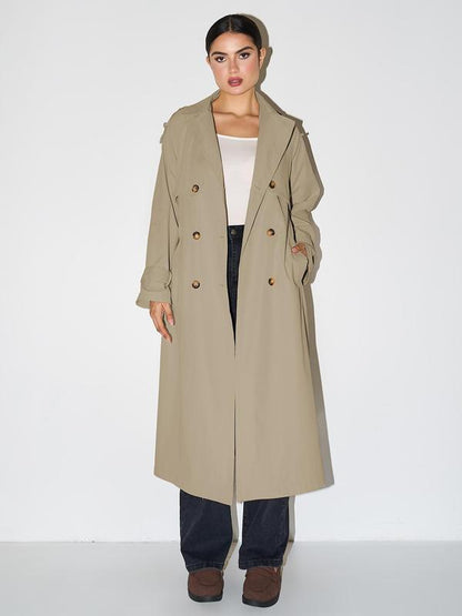 SOLANA | Elegant Double Breasted Winter Warm Trench Coat