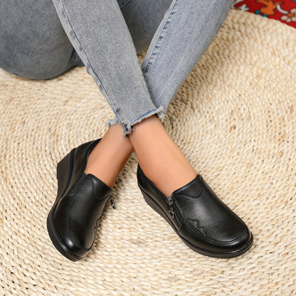Harriet™ | Side-Zip Wedge Loafers