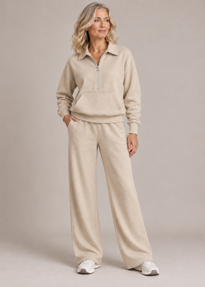 Charlotte™ | Half-Zip Wide-Leg Two-Piece Set