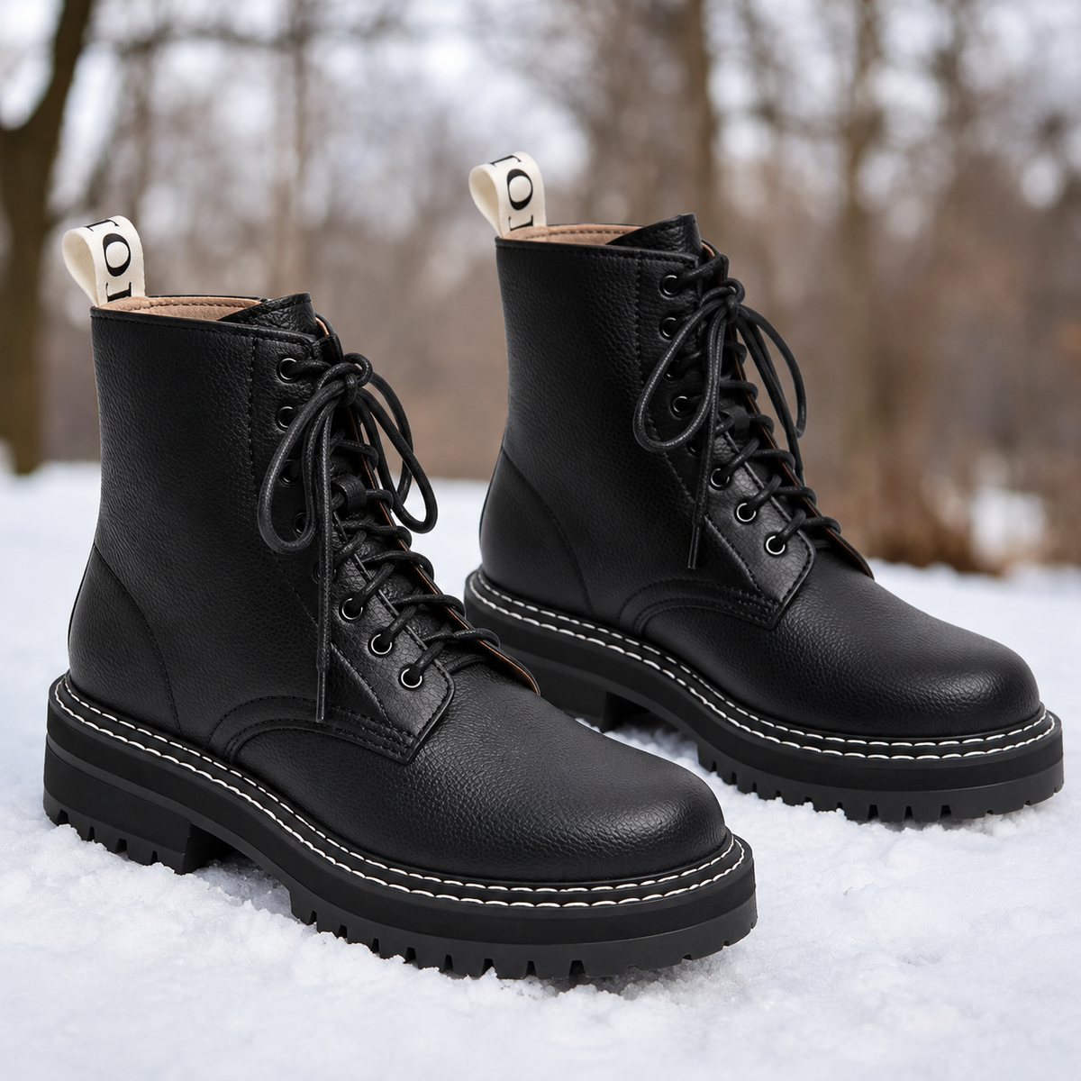 Lana - Women's waterproof lace-up combat boot