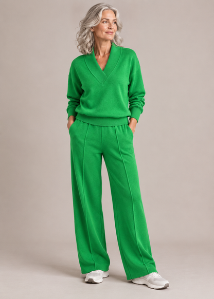 Anaïs™ | Luxuriously Soft V-Neck Knit Set