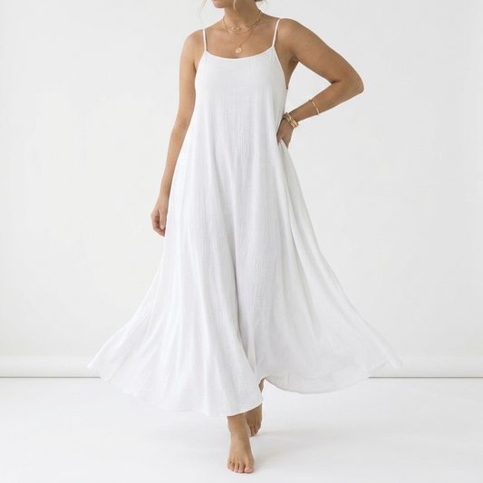 Dorsale™ — Backless Lace-Up Maxi Dress