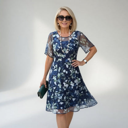 Wulfhilde | Floral chiffon dress