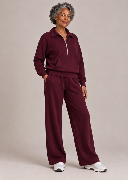 Charlotte™ | Half-Zip Wide-Leg Two-Piece Set