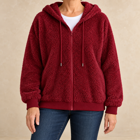 Elowen™ | Cozy Sherpa Zip Hoodie