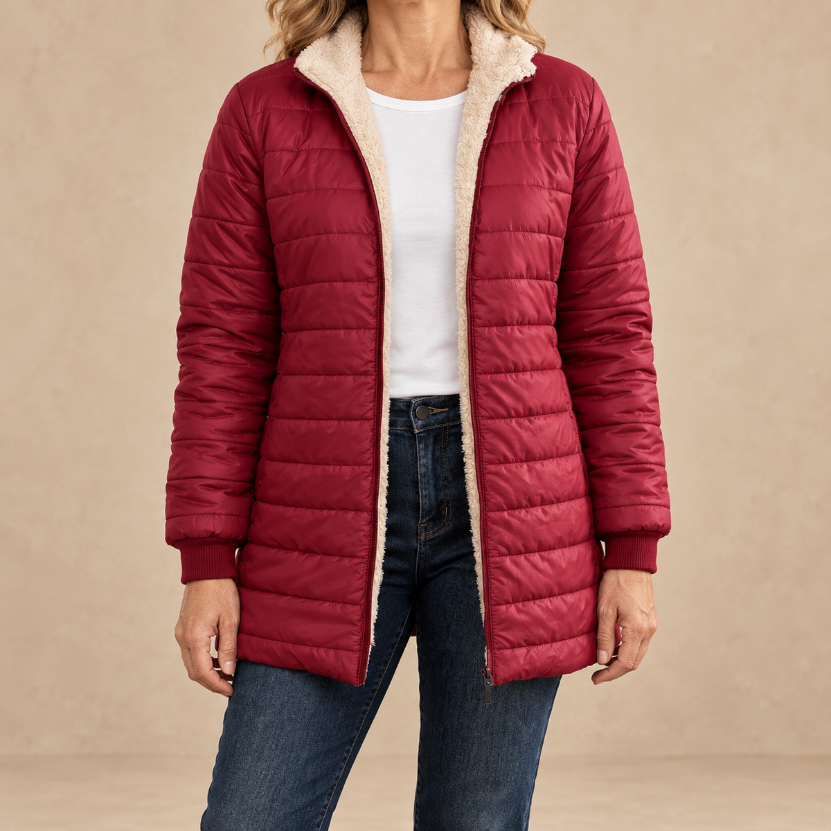 Harriet | Teddy-Lined Quilted Jacket