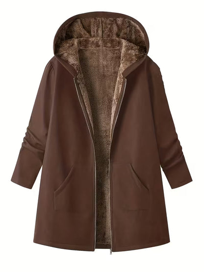 Evelyn™ | Cozy Sherpa-Lined Hooded Coat