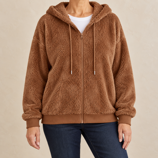 Elowen™ | Cozy Sherpa Zip Hoodie