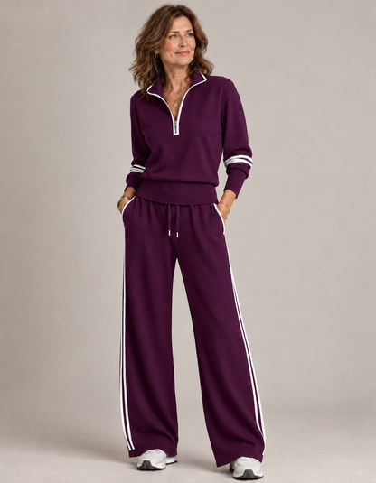 Amy™ Half-Zip Wide-Leg Co-ord Set