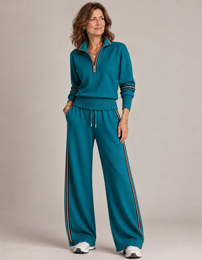 Amy™ Half-Zip Wide-Leg Co-ord Set