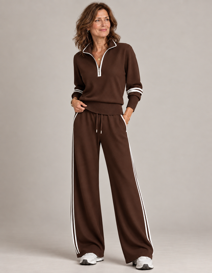 Amy™ Half-Zip Wide-Leg Co-ord Set