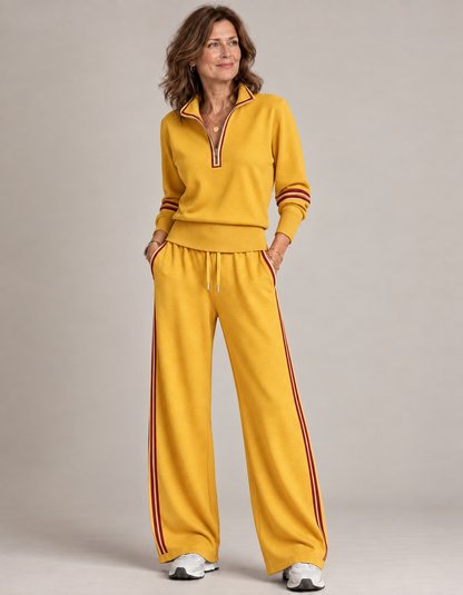 Amy™ Half-Zip Wide-Leg Co-ord Set