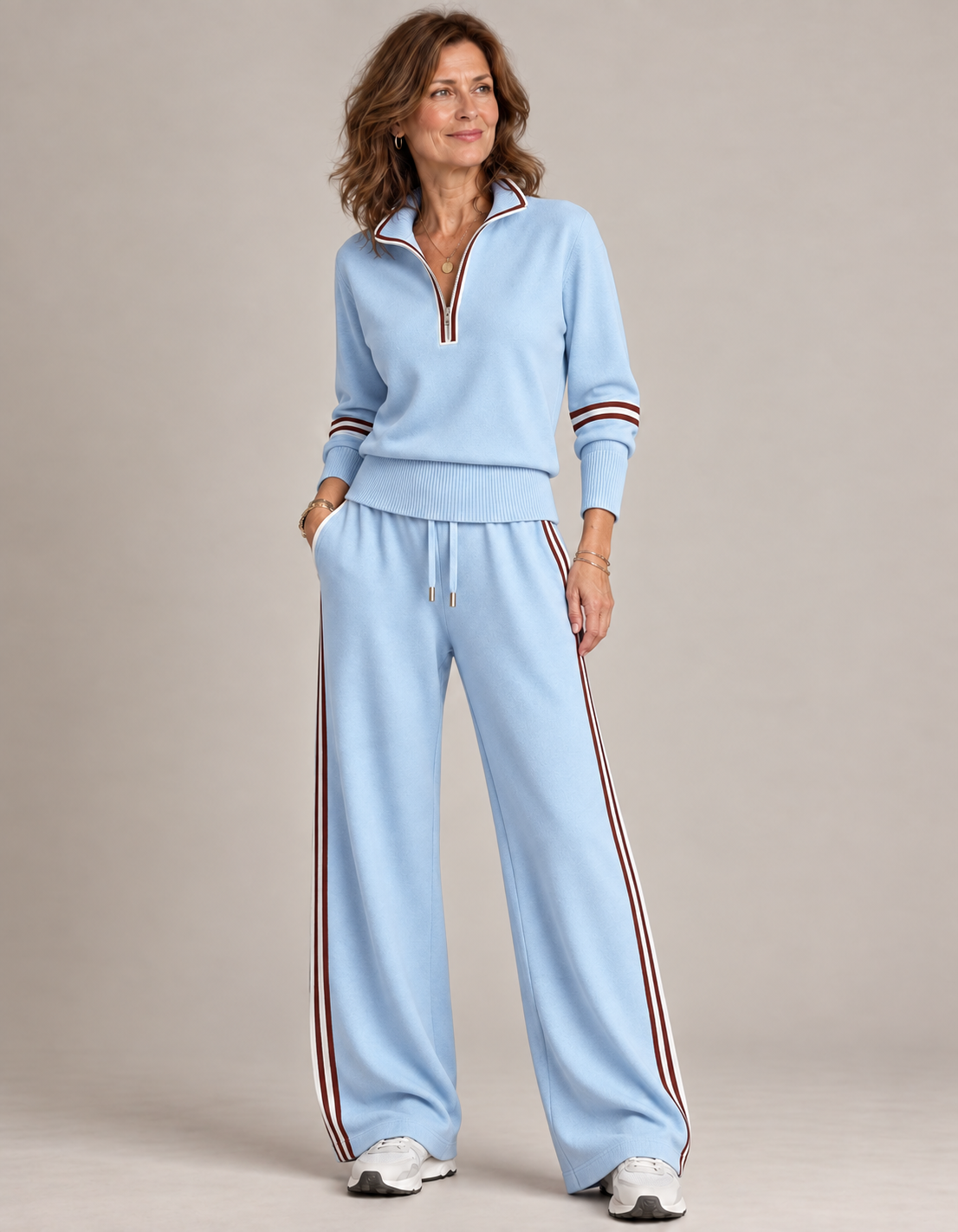 Amy™ Half-Zip Wide-Leg Co-ord Set