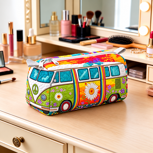 DAISYVAN | RAINBOW FLORAL CAMPER COSMETIC BAG