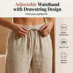 Ellaire | Cotton Linen Capri Trousers