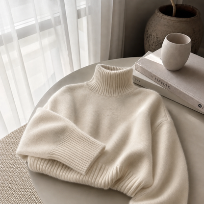 KENSINGTON OVERSIZED CASHMERE ROLL-NECK JUMPER
