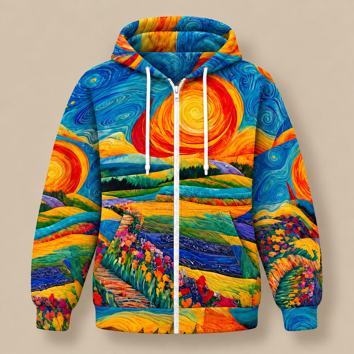 Aurora Artistic Landscape Hoodie