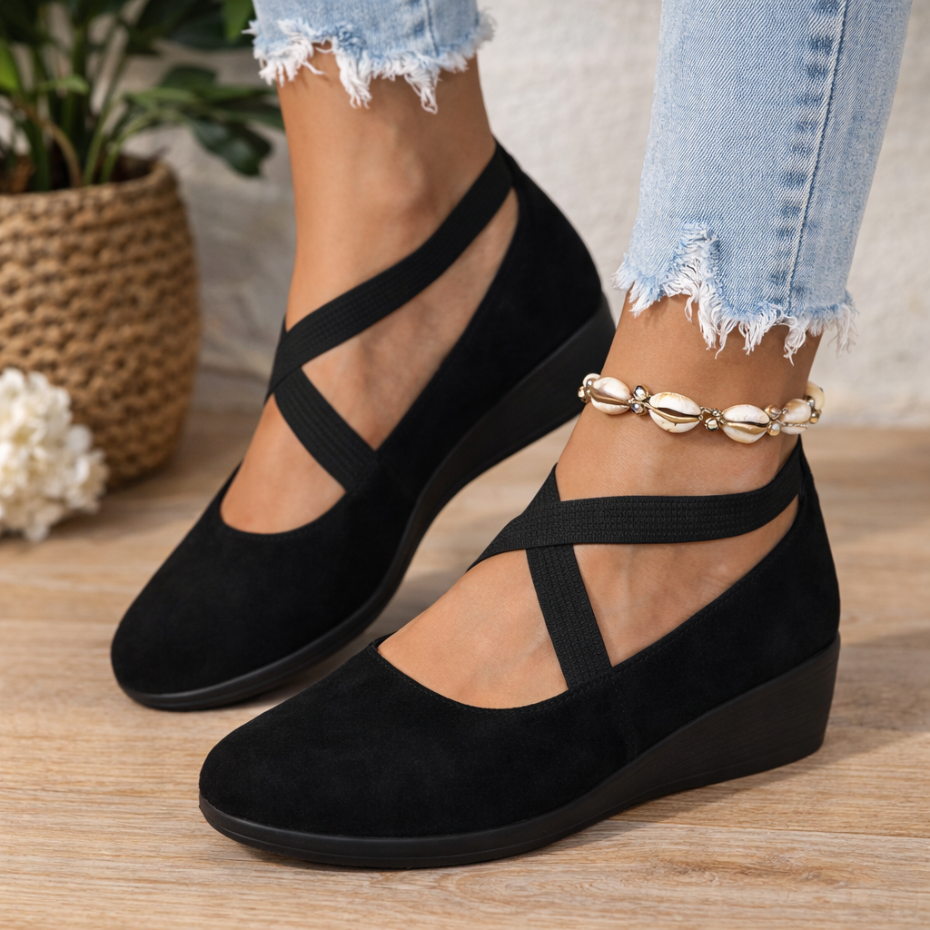 Odette | Closed Wedge-Heeled Ballet Flats