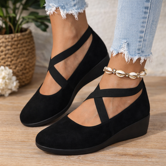 Odette | Closed Wedge-Heeled Ballet Flats