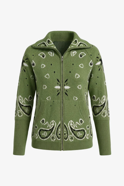 Amalia Zip-Up Cardigan Jumper