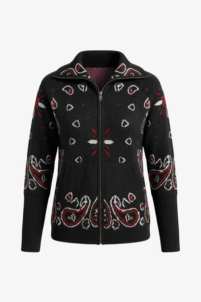 Amalia Zip-Up Cardigan Jumper