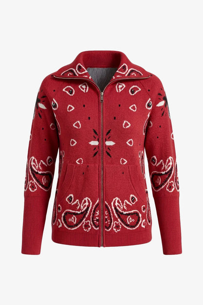 Amalia Zip-Up Cardigan Jumper