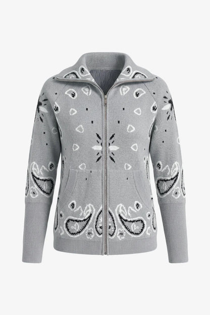 Amalia Zip-Up Cardigan Jumper