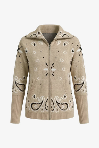 Amalia Zip-Up Cardigan Jumper