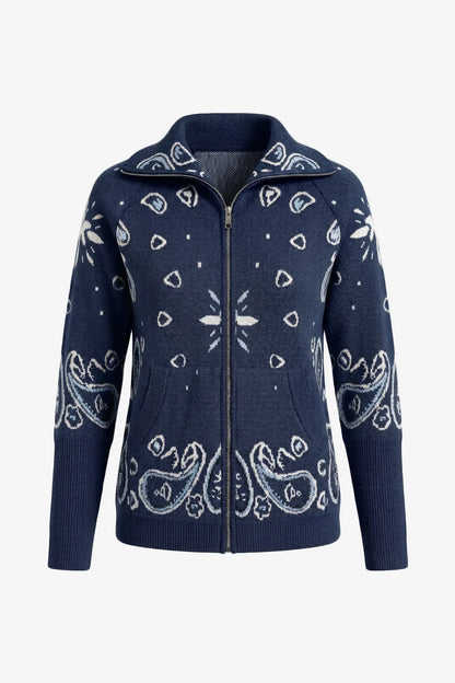 Amalia Zip-Up Cardigan Jumper