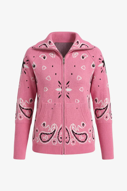 Amalia Zip-Up Cardigan Jumper