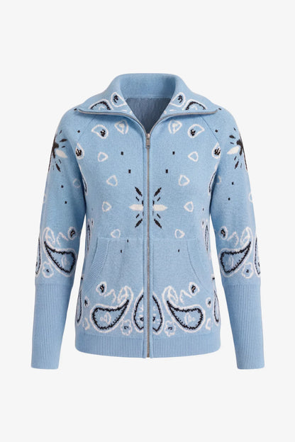 Amalia Zip-Up Cardigan Jumper