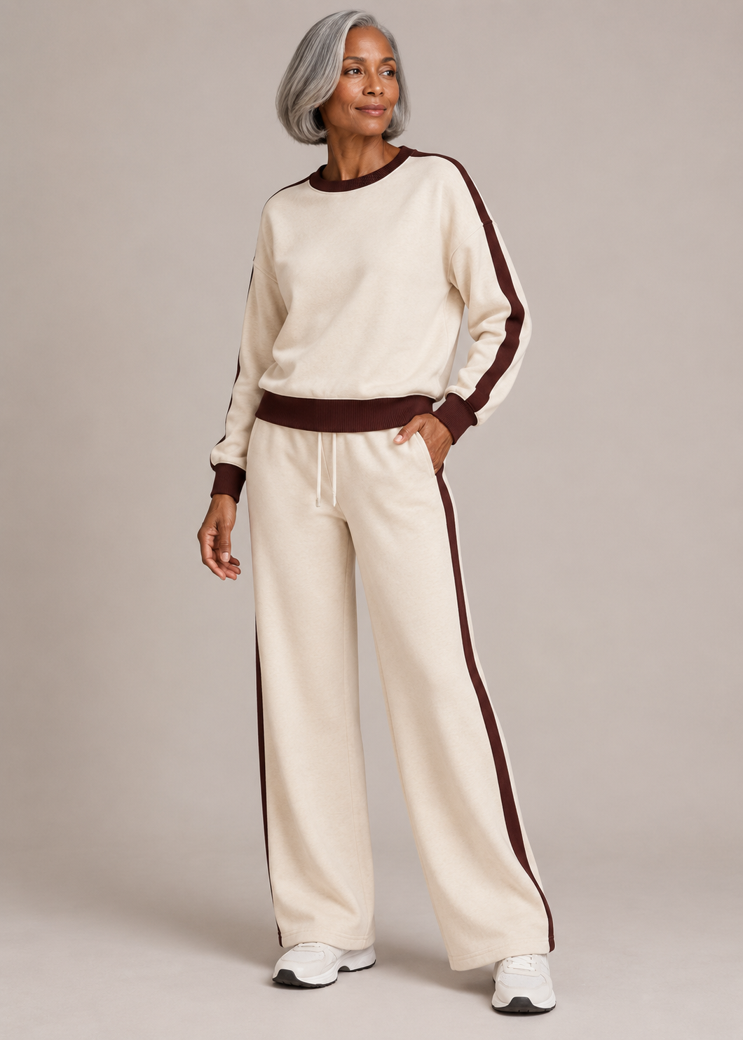 Victoria™ | Contrast-Trim Two-Piece Lounge Set