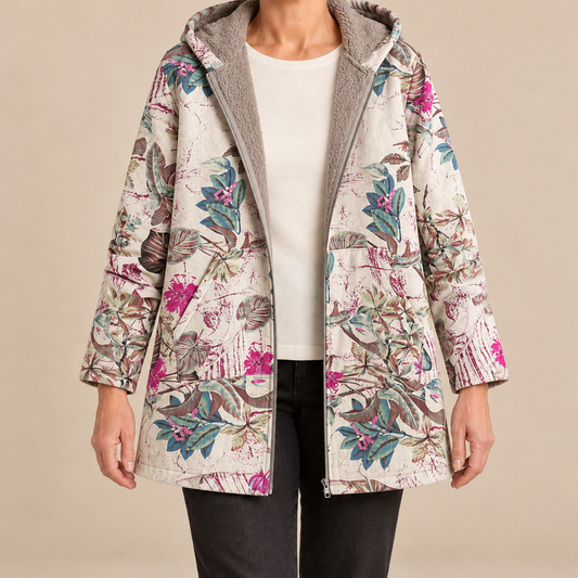 Melvaris | floral fleece jacket